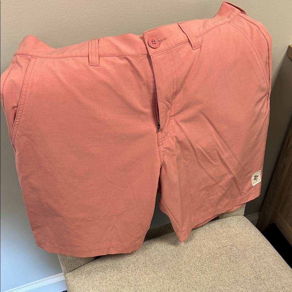 Travis Mathew Salmon Flat Front Shorts